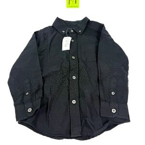 The Children’s Place Black Button-Down Shirt • 3T • Long Sleeve